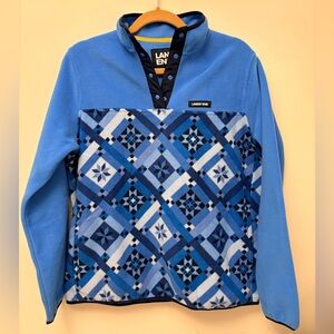 NWT Lands’ End Heritage Fleece Snap Neck Pullover Sz Medium